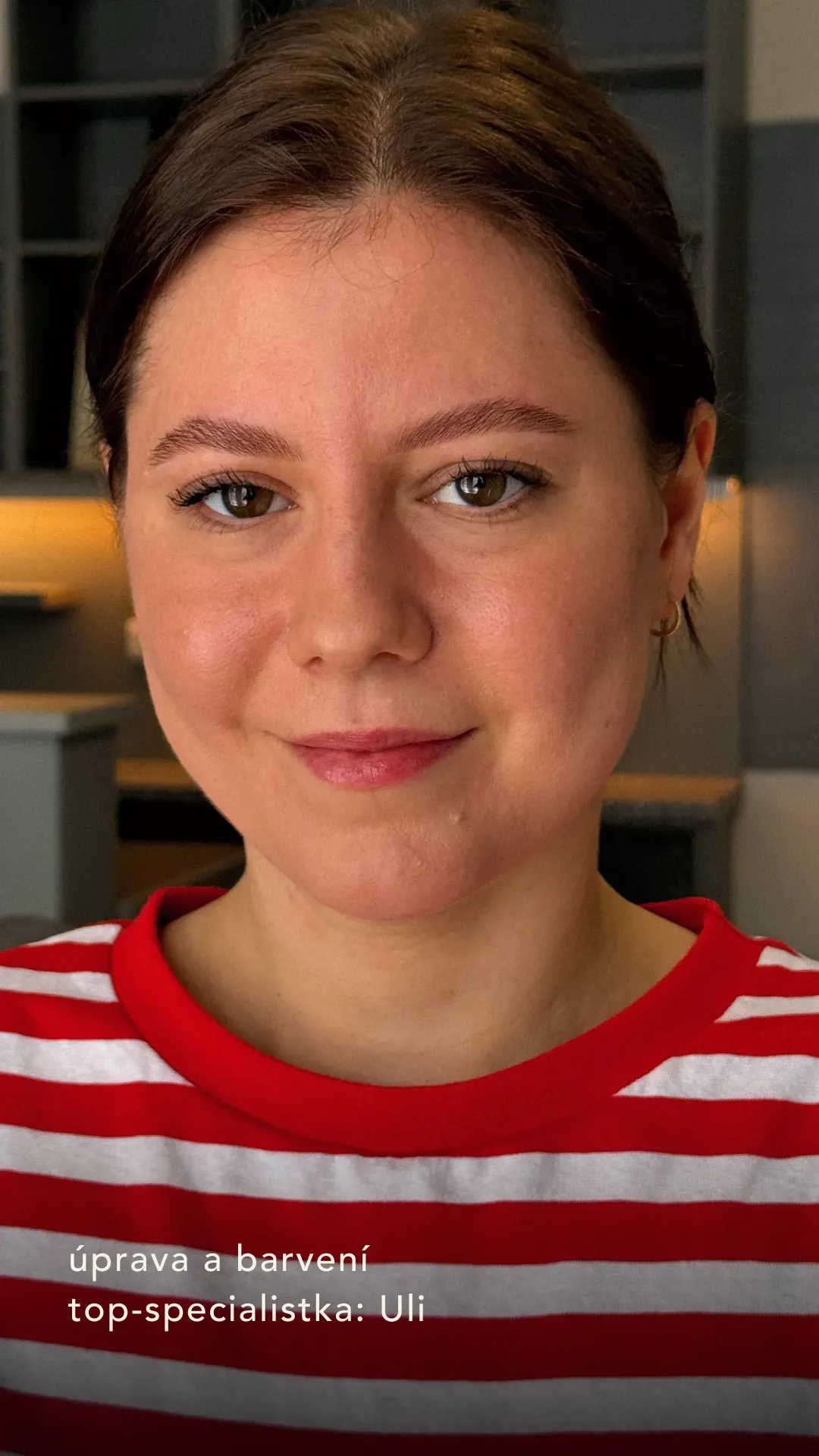 Laminace obočí Brno – výsledek noéme, specialistka Uli