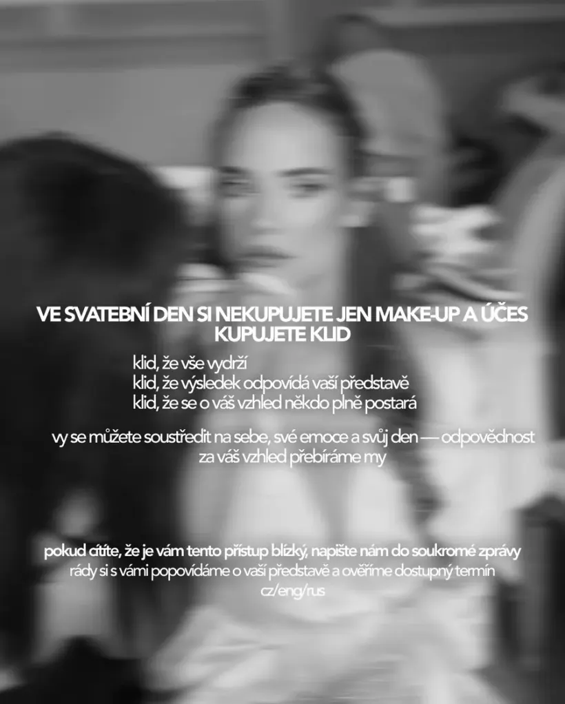 Svatební make-up a účes Brno - klid a profesionální péče ve svatební den